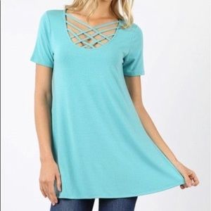 Mint blue tunic